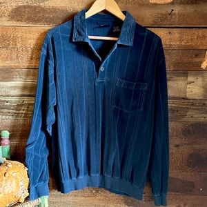 Vintage Velour Track Jacket Polo